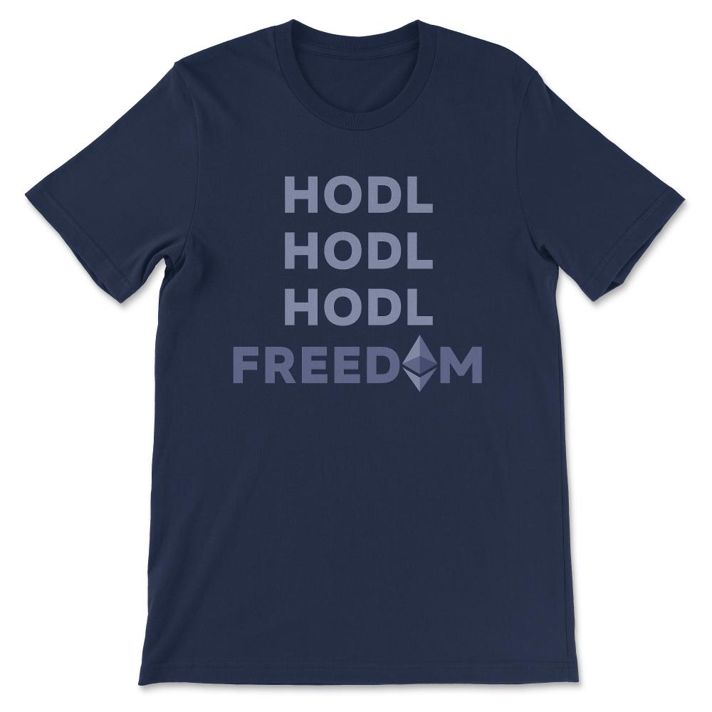 Ethereum Logo ETH Coin Crypto Bitcoin Trader Miner Gift Gift Tee - - Navy