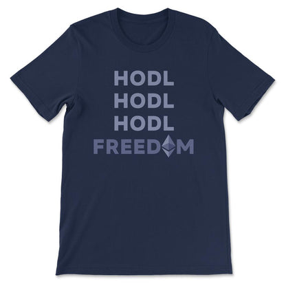 Ethereum Logo ETH Coin Crypto Bitcoin Trader Miner Gift Gift Tee - - Navy