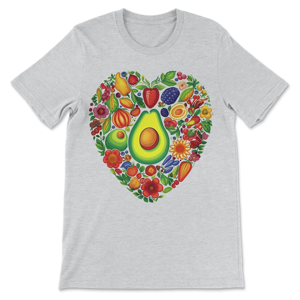 Done - Avocado Fruit Heart Fruitarian Flowers Vegan Food Strawberry - Ash