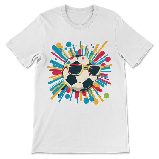 Soccer Ball Player Football Athlete Toddler Boy Girl Mom Dad Gift Tee - White