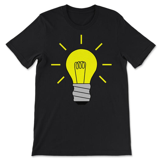 Idea - Bulb Lighted - Idea Creative Meeting Event Gift Gift Tee - - Black