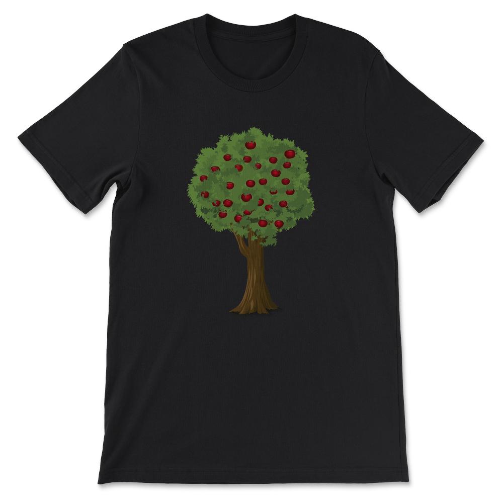 Apple Tree - Apple Picking Season - Apple Orchard - Green and Red - Black