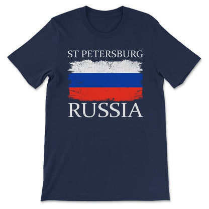 St Petersburg Russia Flag Russian Tourist St Petersburg Tourist Gift - Navy