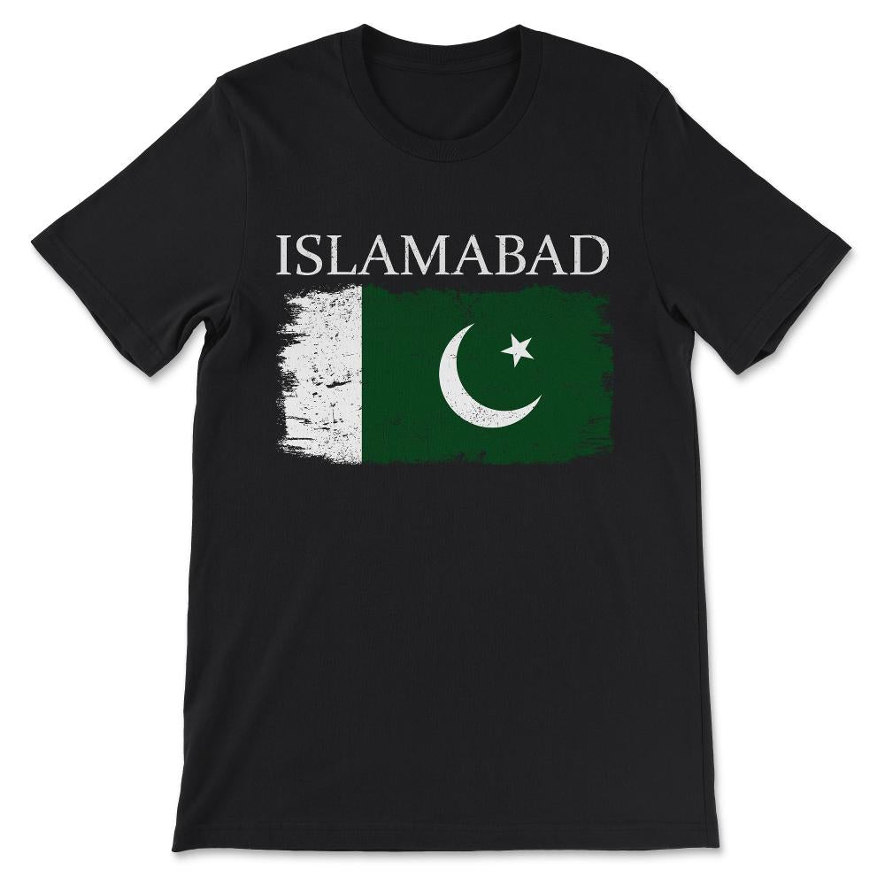 Islamabad Pakistan Flag Capital Pakistan Pakistani Tourists Gift Tee - Black