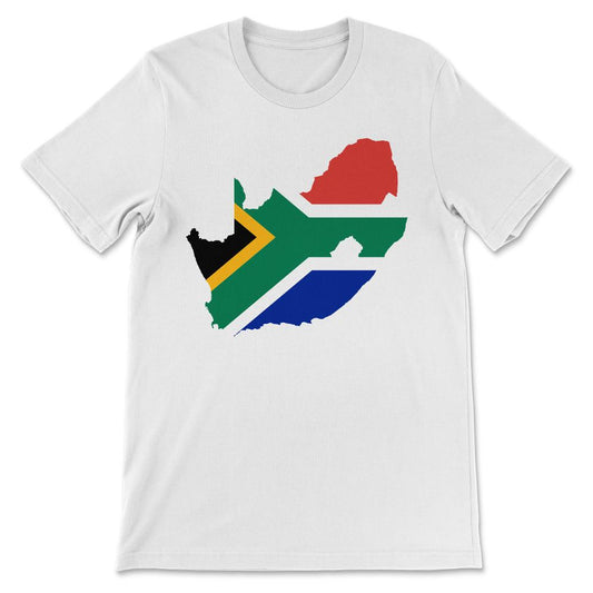 South Africa - South Africa Flag - South African Map Gift Gift Tee - - White