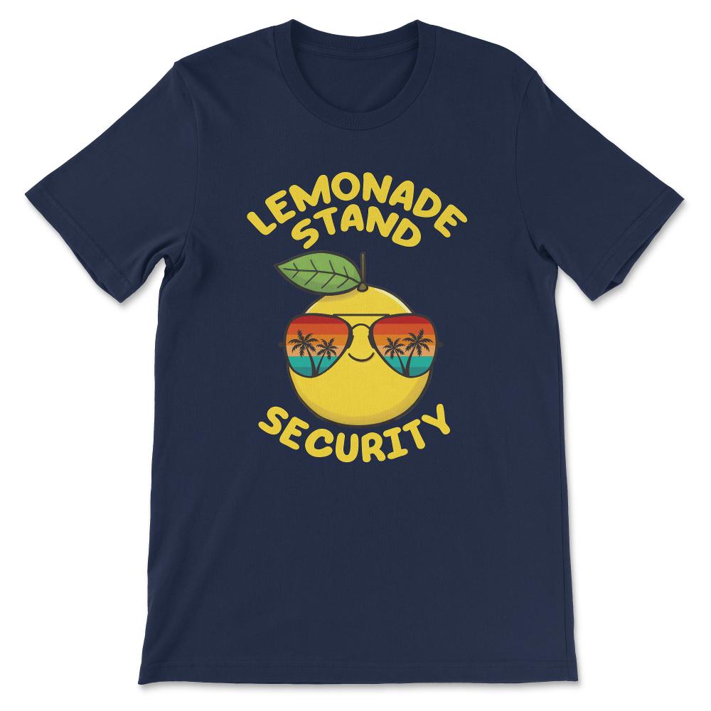 Lemonade Stand Security Cute Lemon Summer Sunglasses Citrus Gift Tee - Navy