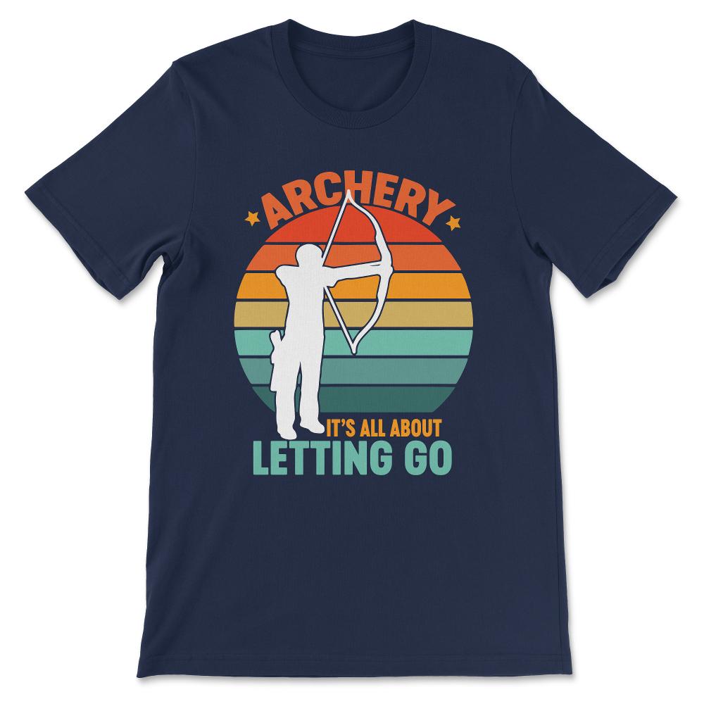 Archery Sunset Bowman Archery Player Archery Coach Gift Tee - Unisex - Navy