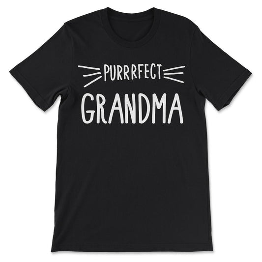 Grandma Gift Cute Perfect Grandma Cat Lover Grandmother design Gift - Black