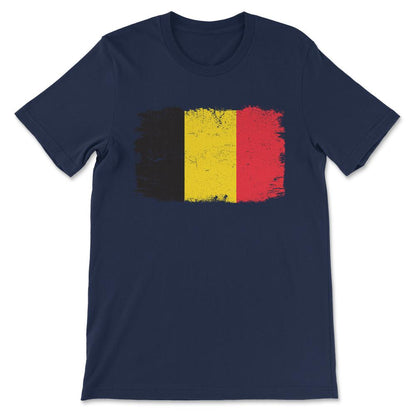 Belgium Country Flag Belgium Tourist Belgium Country Team Gift Tee - - Navy