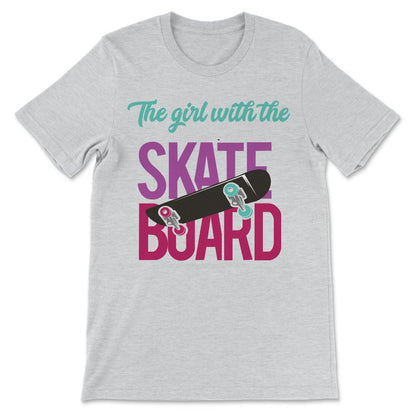 Skater Girl - Skateboard Girl Toddler Teen - Skating Gift Gift Tee - - Ash