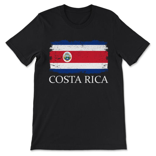 Costa Rica Country Flag Costa Rica Tourist Costa Rica Team Gift Tee - - Black