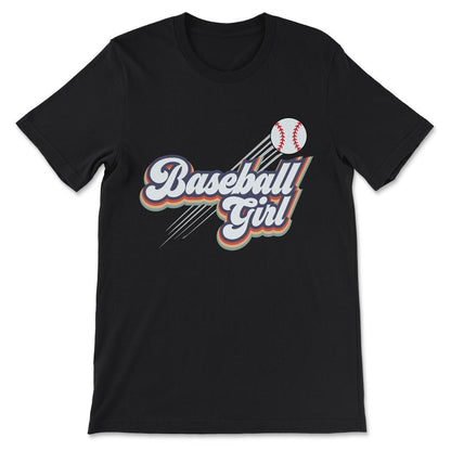 Baseball Girl Baseball Woman Baseball Player Professional Gift Tee - - Black