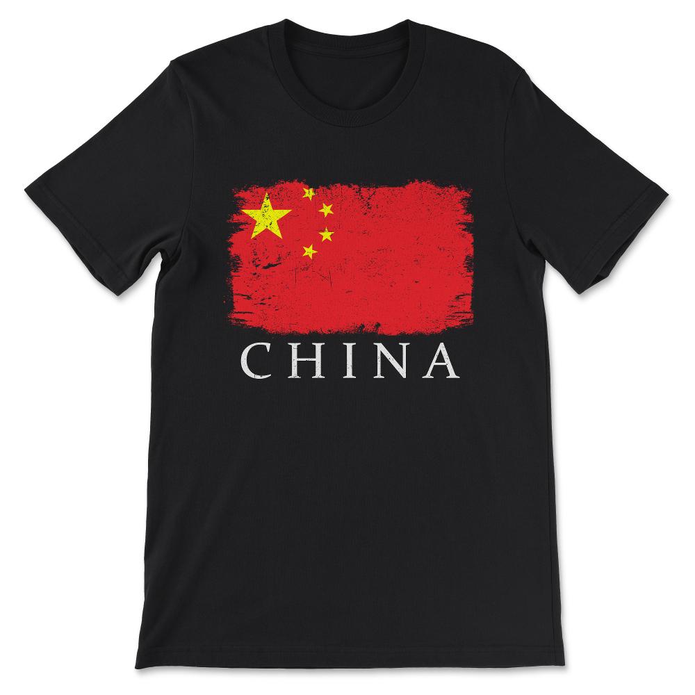 China Country Flag China Country Tourist China Team Flag Gift Tee - - Black