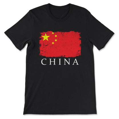 China Country Flag China Country Tourist China Team Flag Gift Tee - - Black