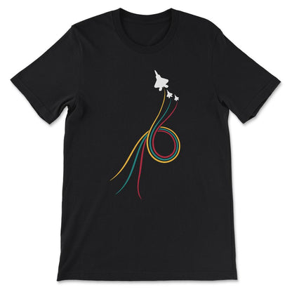 fighter jet v2 Gift Tee - Unisex T-Shirt - Black