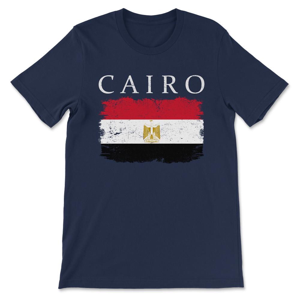 Cairo Egypt Flag Egypt Tourist Capital Egypt Cairo Visitor Gift Tee - - Navy