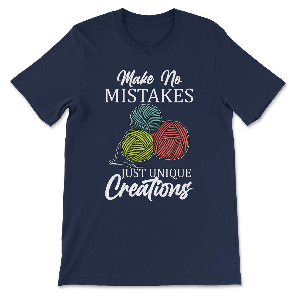 Knitting Mistakes Yarn Handcraft Skilled Knitting Knitter Lover Gift - Navy