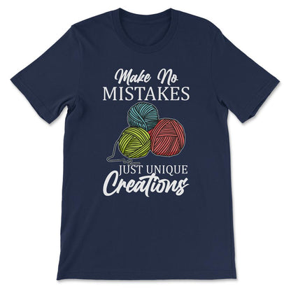 Knitting Mistakes Yarn Handcraft Skilled Knitting Knitter Lover Gift - Navy