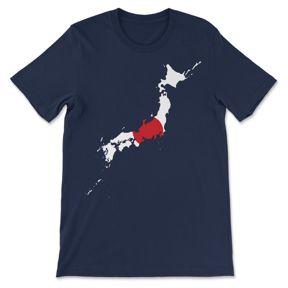 Japan flag t shirt Japan map with flag t shirt B07JDY2JH9 productor - Navy