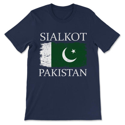 Sialkot Pakistan Sialkot City Pakistan Flag Pakistan Tourist Gift Tee - Navy