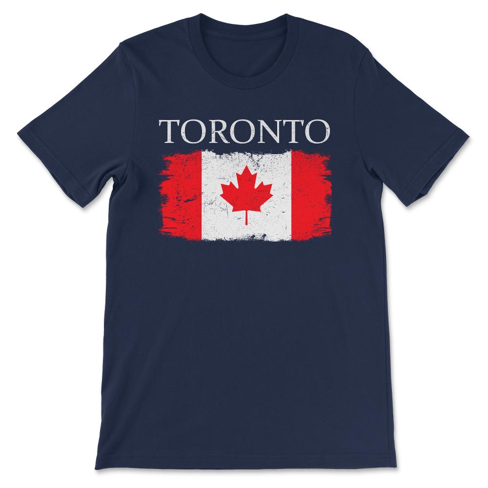 Toronto Canada Flag Canada Tourist Toronto Tourist Gift Tee - Unisex - Navy