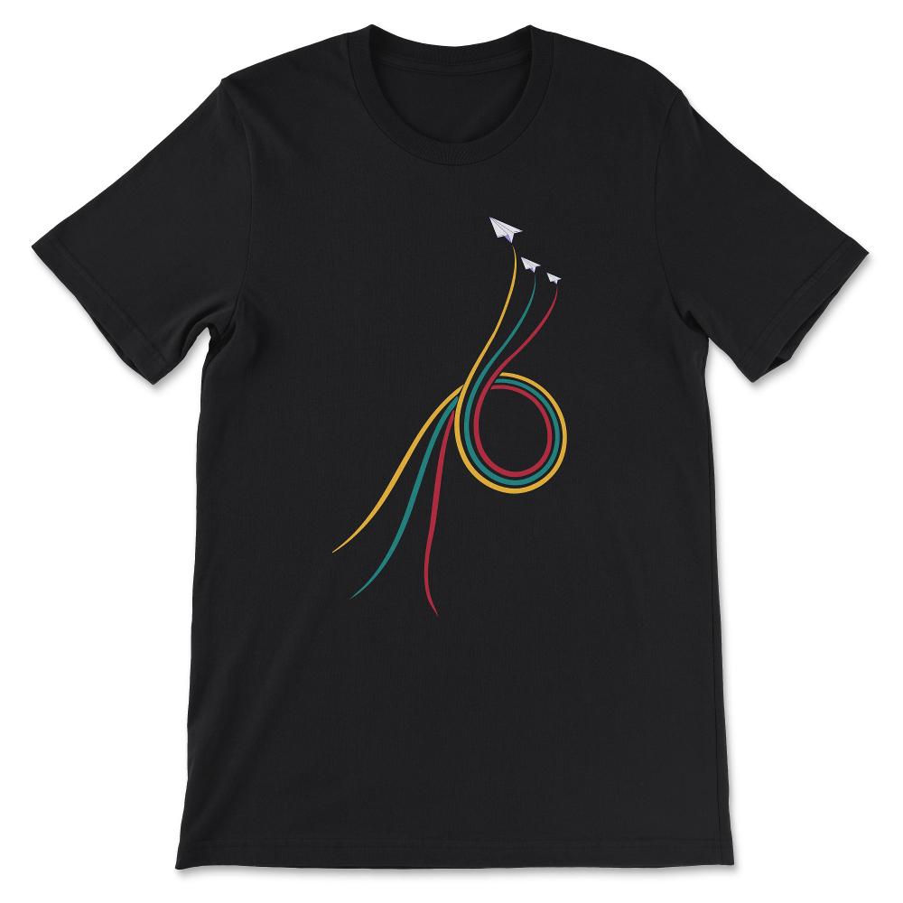 ploit airplane 2 Gift Tee - Unisex T-Shirt - Black