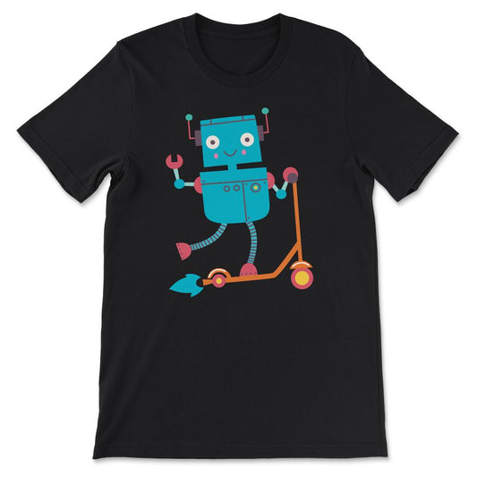 Robot Kids Boys Girls Toddler Cute Robot Future Engineer Gift Tee - - Black