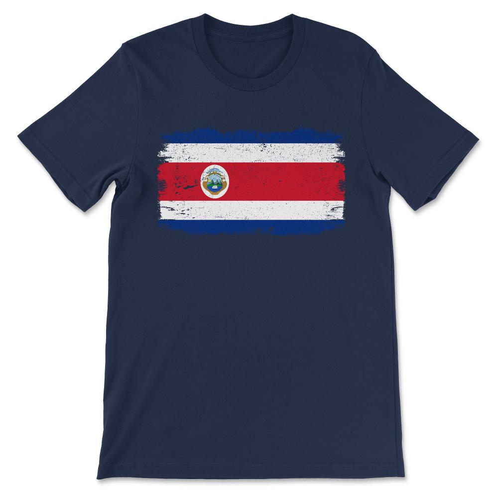 Costa Rica Country Flag Costa Rica Tourist Costa Rica Team Gift Tee - - Navy