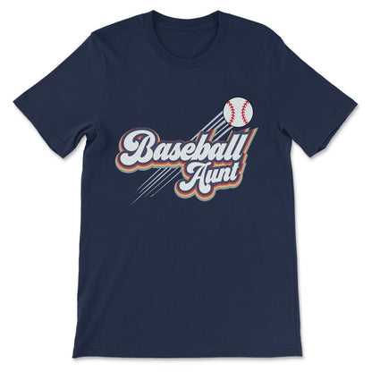 Baseball Aunt Baseball Auntie Baseball Woman Player Coach Gift Tee - - Navy