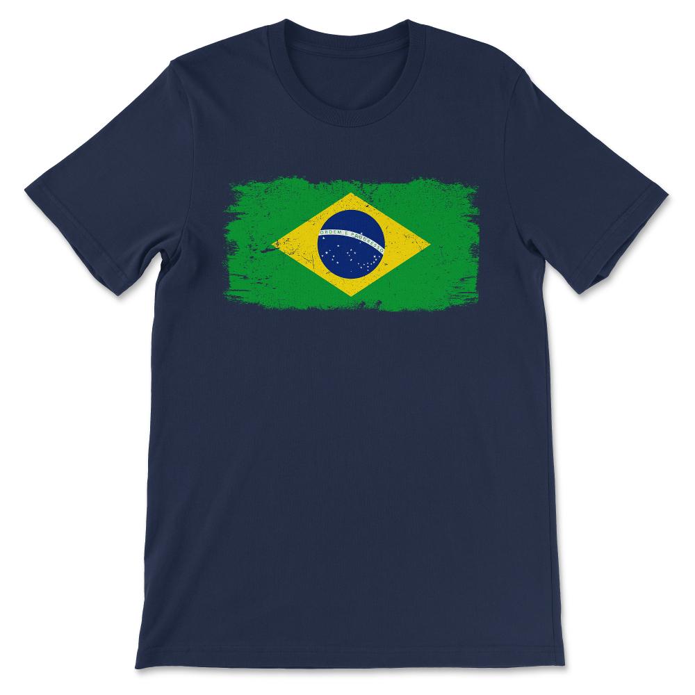 Brazil Country Flag Brazil Tourist Brazil Country Team Gift Tee - - Navy