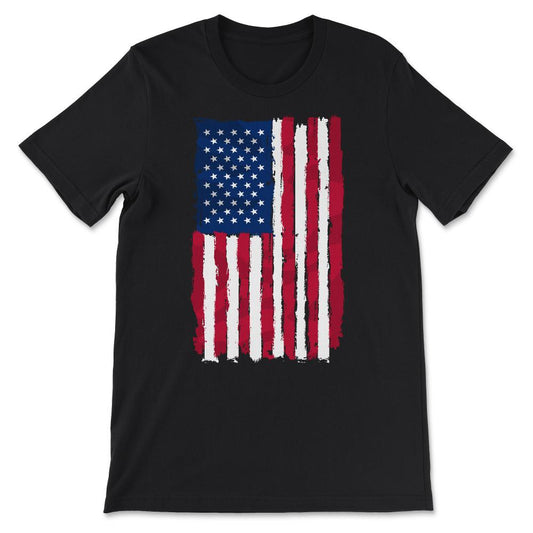 America USA Flag America Tourist American Team Flag Gift Tee - Unisex - Black