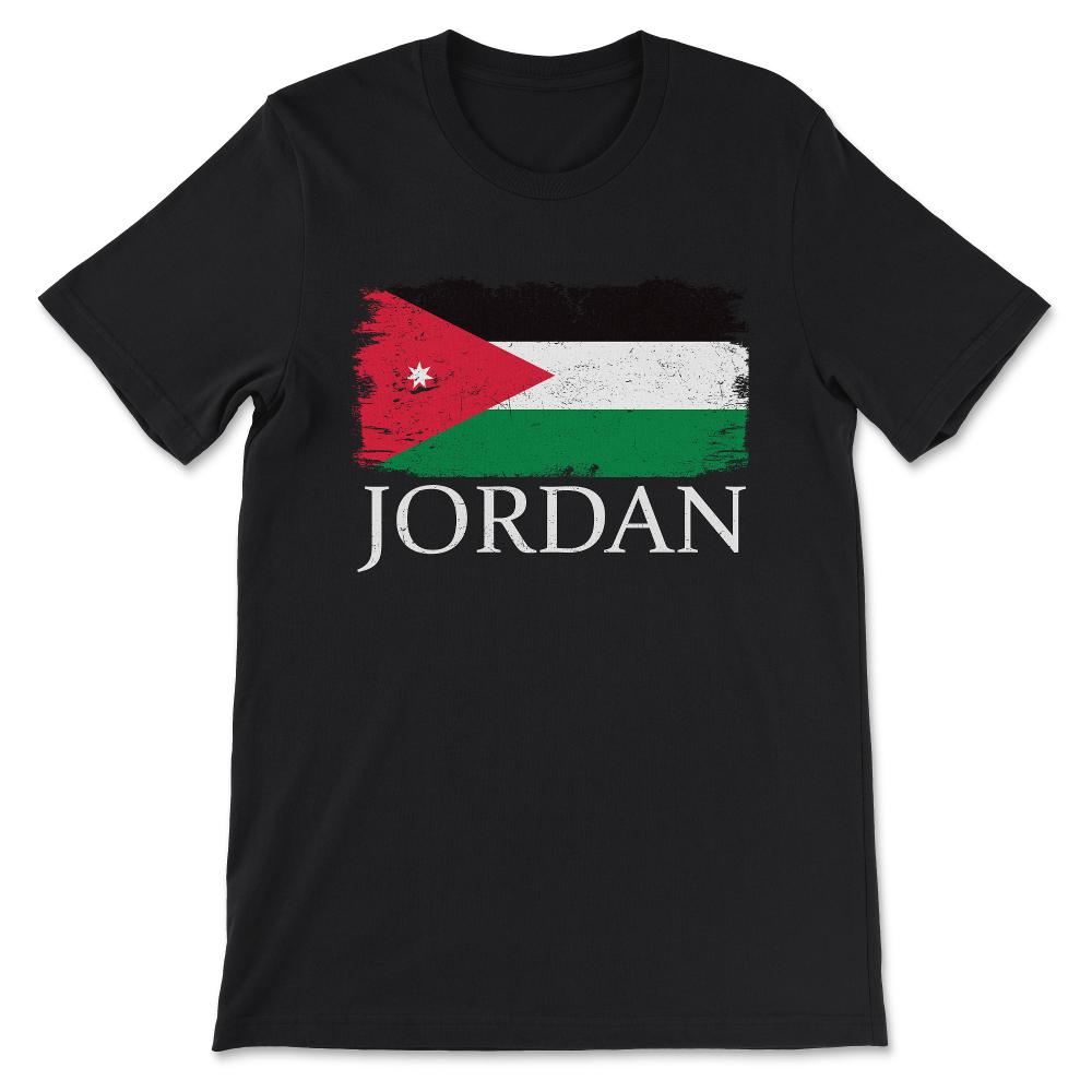 Jordan Country Flag Jordan Country Tourist Jordan Team Gift Tee - - Black