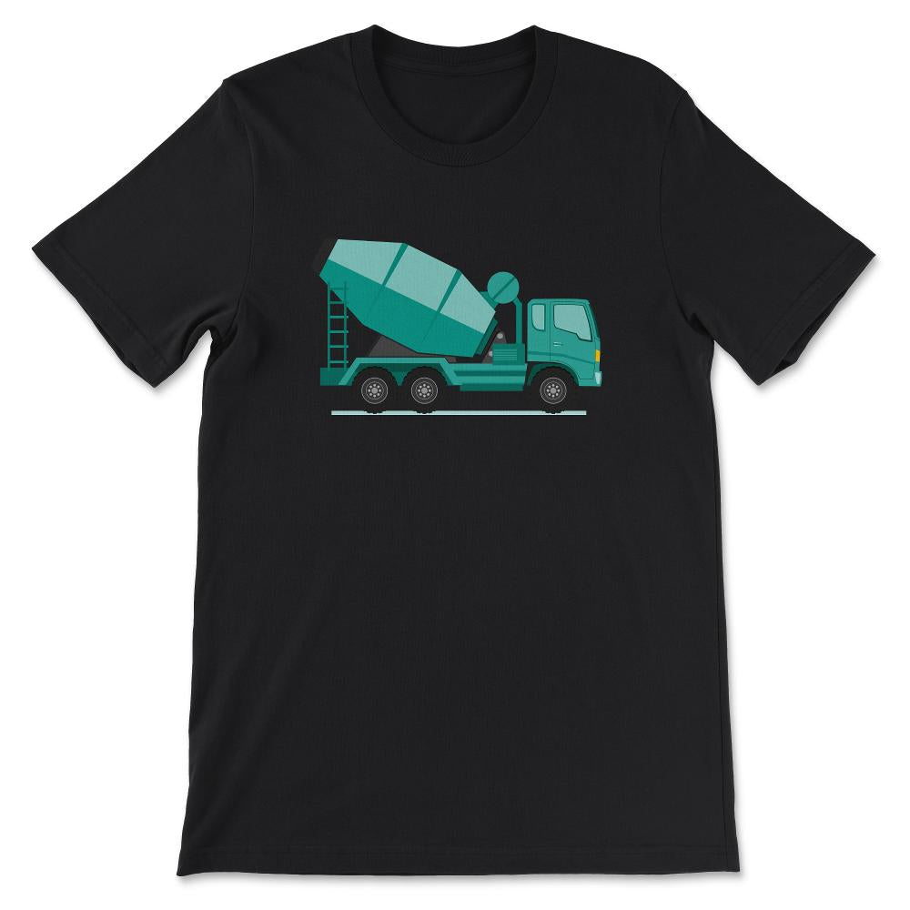 Cement Mixer Truck Driver Toddler Boy Girl Kids Gift Tee - Unisex - Black