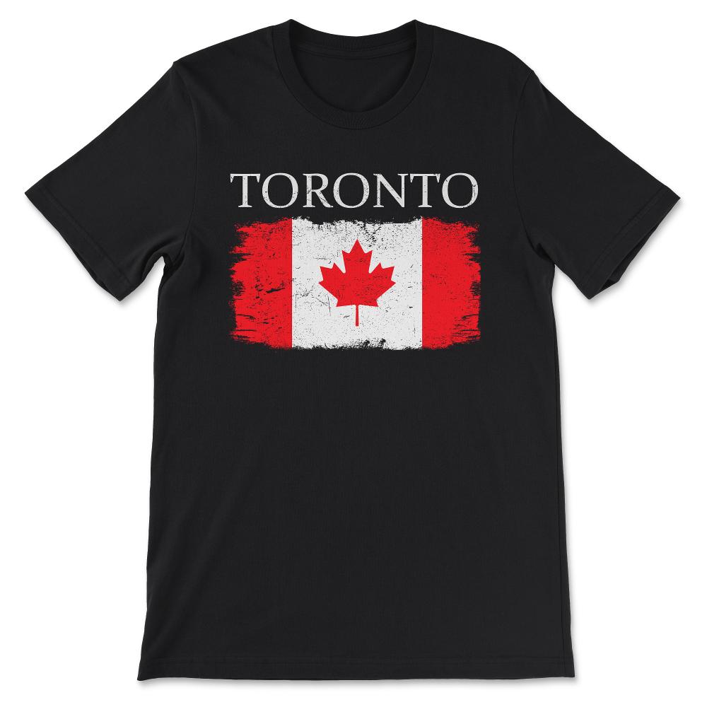 Toronto Canada Flag Canada Tourist Toronto Tourist Gift Tee - Unisex - Black