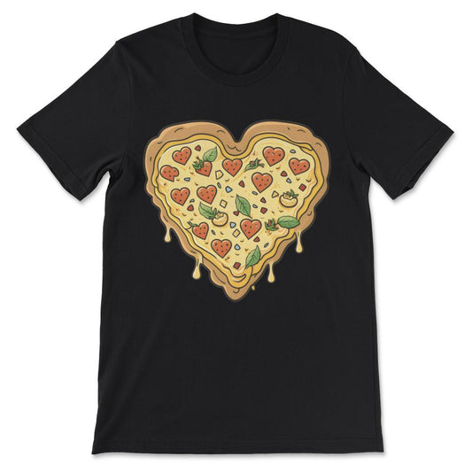 Done - Cheese Pizza Italian Love Heart Food Slice Party Eating Cook - Black