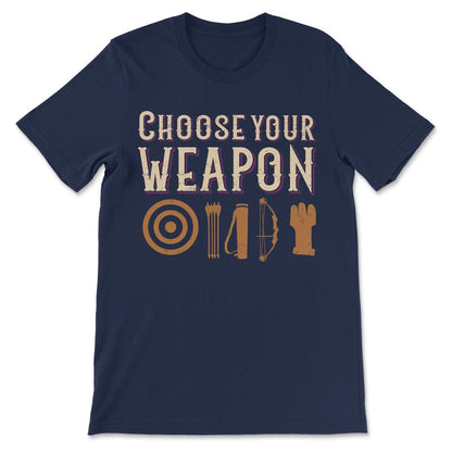 Archery Weapon Bowman Archery Player Archery Coach Gift Tee - Unisex - Navy