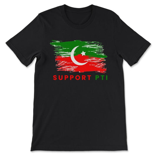 Pakistan Tehreek-e-Insaf Tabdeeli Imran Khan Naya Pakistan Gift Tee - - Black