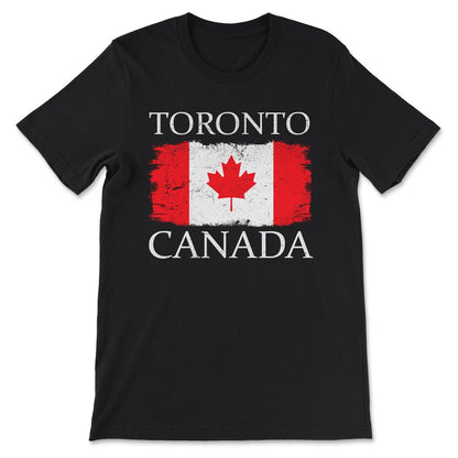 Toronto Canada Flag Canada Tourist Toronto Tourist Gift Tee - Unisex - Black