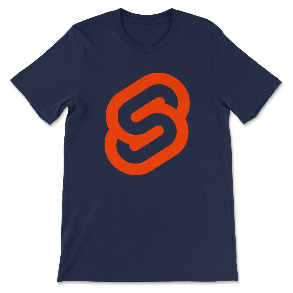 Svelete Logo Design For Programmers Who Like Svelete Gift Tee - - Navy