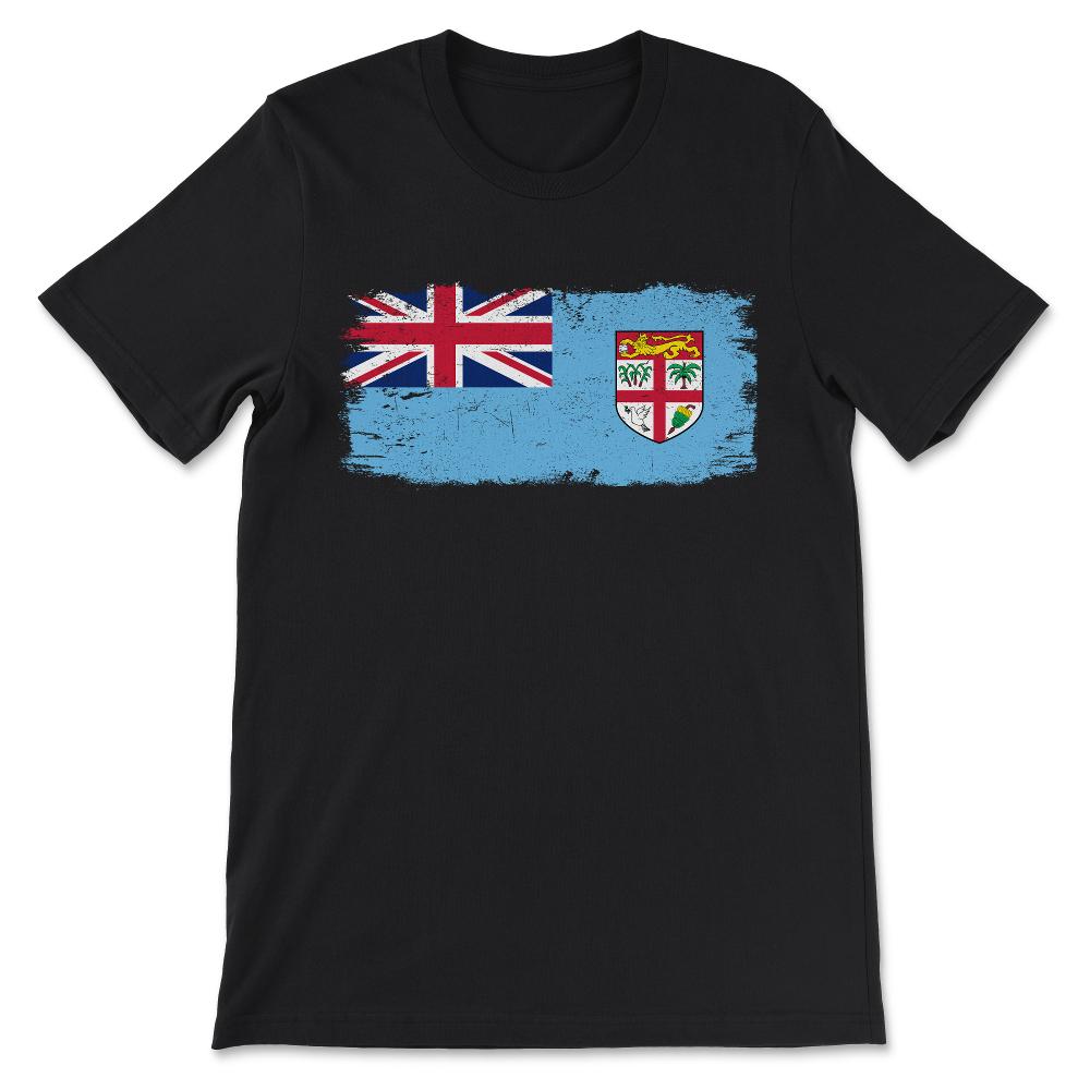 Fiji Country Flag Fiji Country Tourist Fiji Country Team Gift Tee - - Black