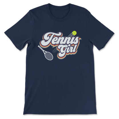 Tennis Girl Tennis Woman Tennis Player Tennis Athlete Team Gift Tee - - Navy