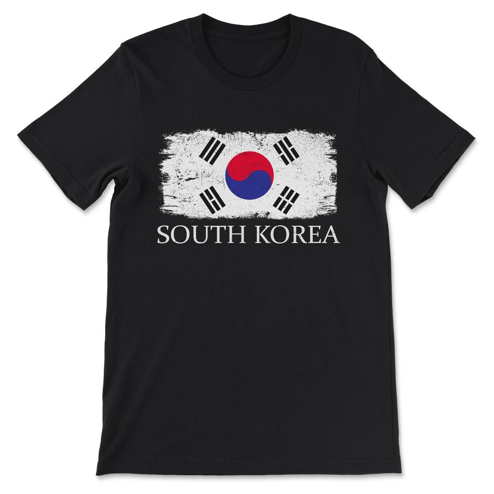 South Korea Country Flag South Korea Tourist South Korea Team Gift - Black