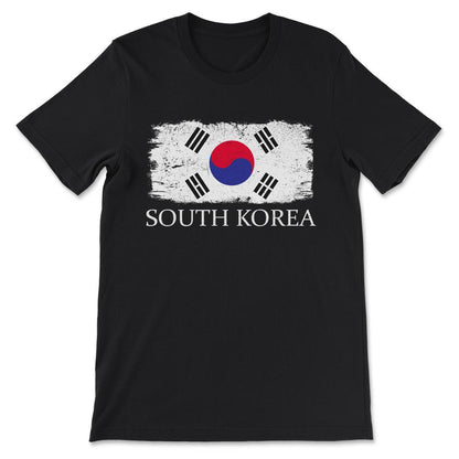 South Korea Country Flag South Korea Tourist South Korea Team Gift - Black