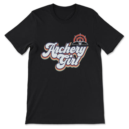 Archery Girl Archery Woman Archer Archery Player Team Sport Gift Tee - Black