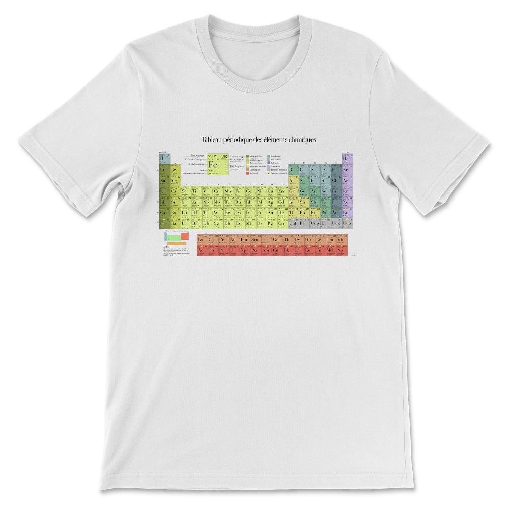 Periodic Table French Shirt 1 Gift Tee - Unisex T-Shirt - White