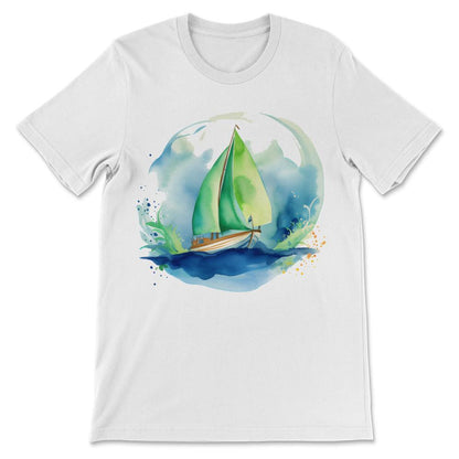 Boat Boating Sailor Sailboat Sailing Yachting Nautical Lover Gift Tee - White