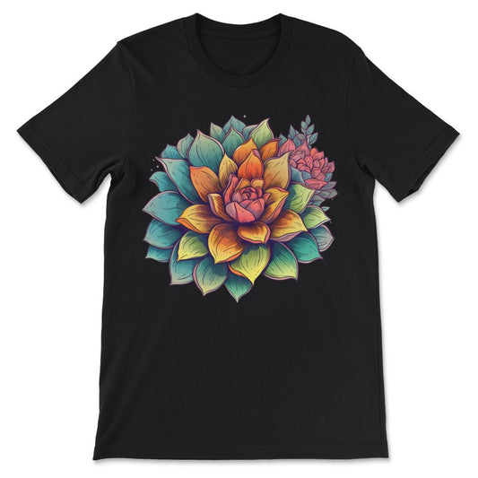 Cactus Blooming Cacti Succulent Lover Wildflower Flower Cute Gift Tee - Black