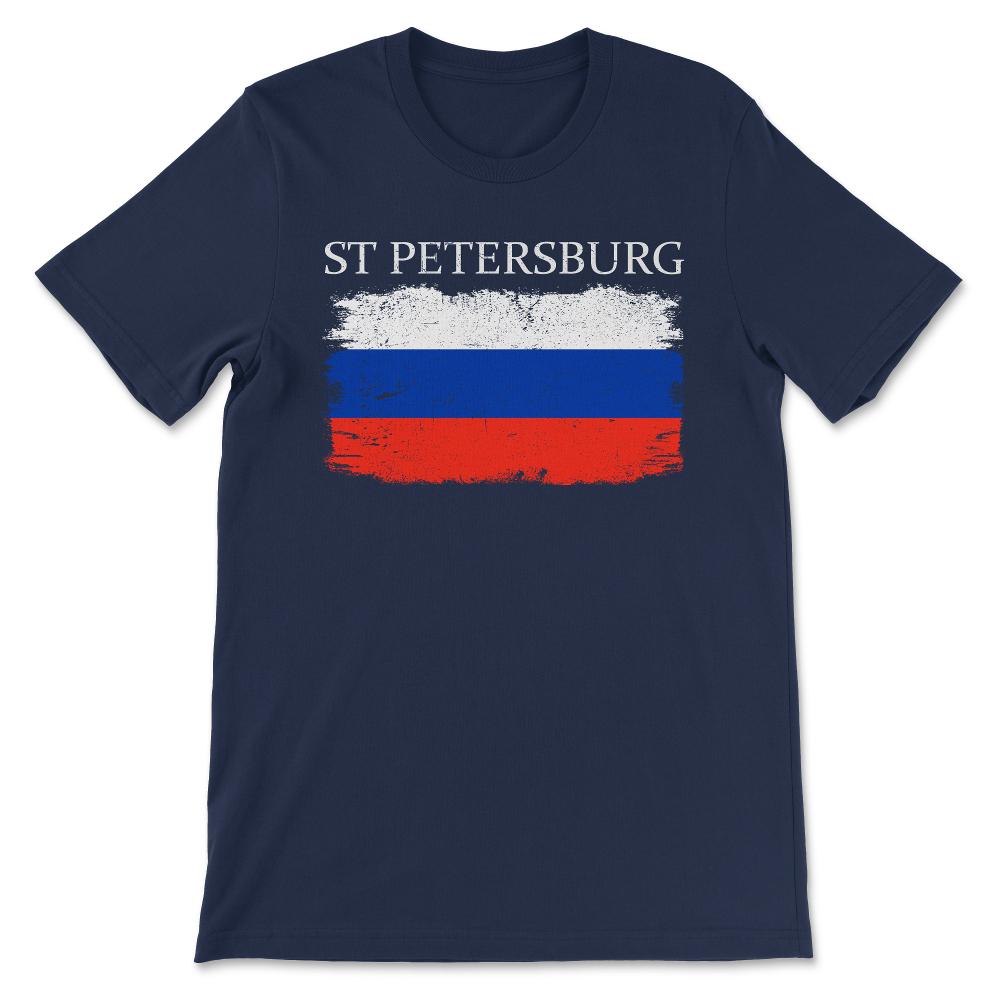 St Petersburg Russia Flag Russian Tourist St Petersburg Tourist Gift - Navy