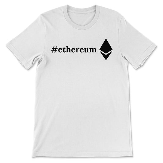 Ethereum Logo ETH Coin Crypto Bitcoin Trader Miner Gift Gift Tee - - White