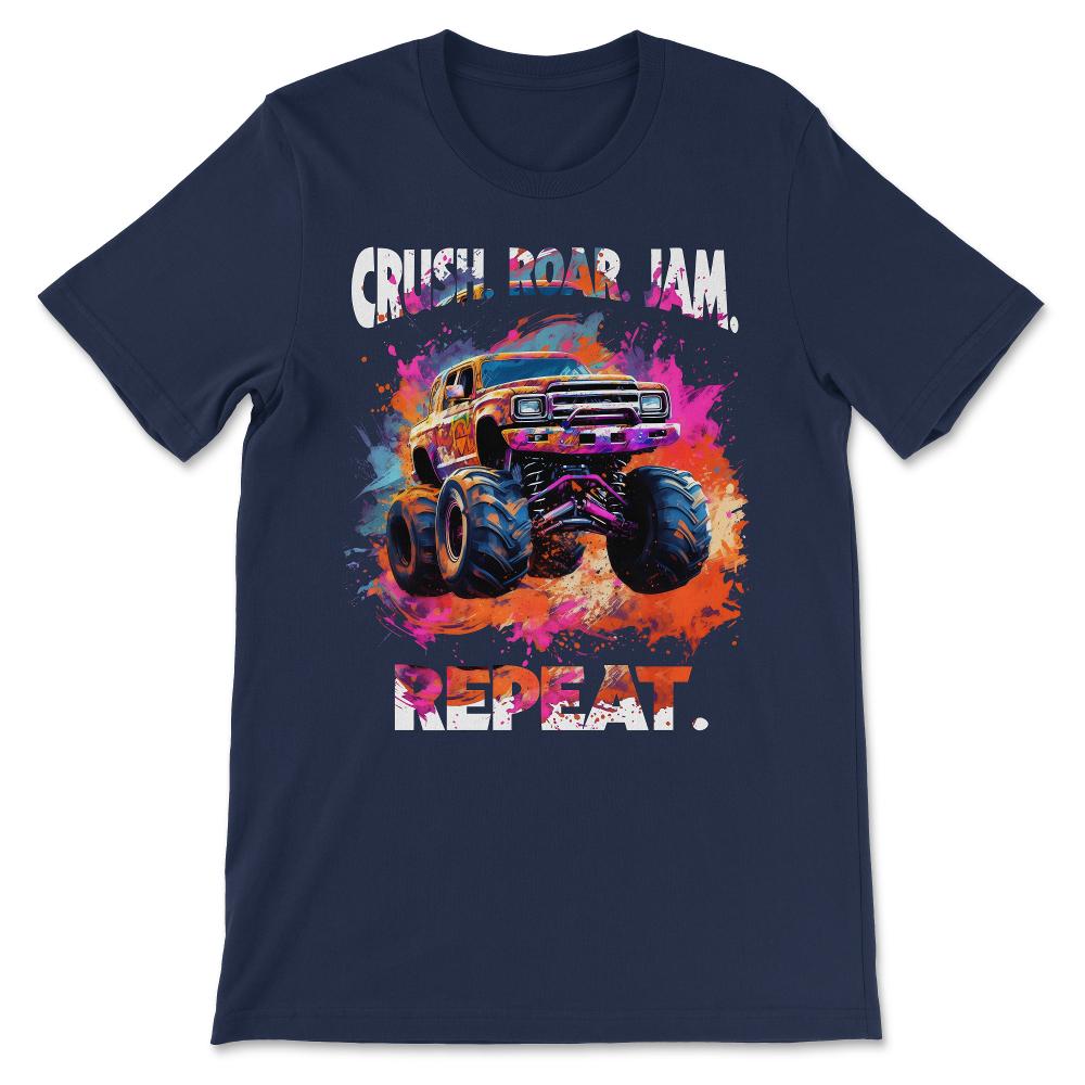 Truck Big Retro Race Dad Trucker Lover Jam Vintage Gift Tee - Unisex - Navy